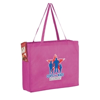 Picture of Full Color Over the Shoulder Non-Woven Tote with Side Pockets