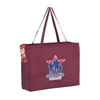 Picture of Full Color Over the Shoulder Non-Woven Tote with Side Pockets