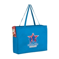 Picture of Full Color Over the Shoulder Non-Woven Tote with Side Pockets