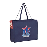 Picture of Full Color Over the Shoulder Non-Woven Tote with Side Pockets