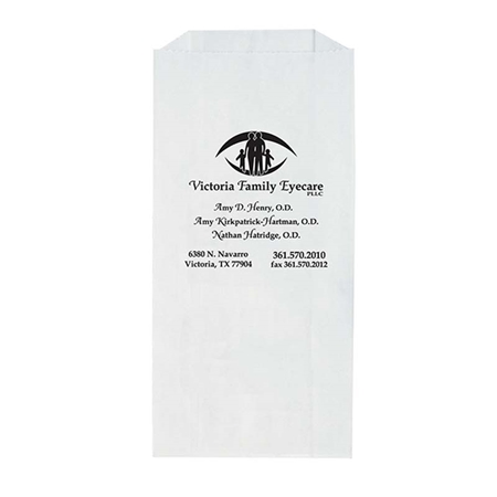 Picture of Custom Printed 5 x 10 White Kraft Prescription Bags