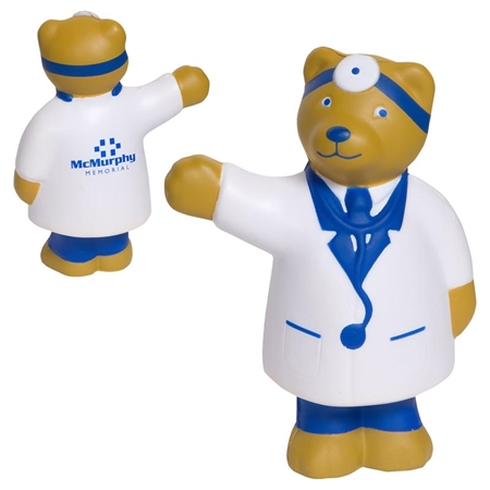 Picture of Custom Printed Doctor Bear Stress Ball