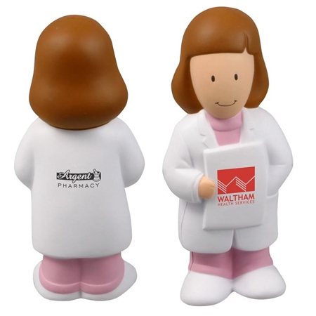 Picture of Custom Printed Female Physician Stress Ball