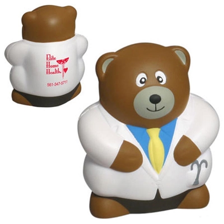 Picture of Custom Printed Physician Bear Stress Ball