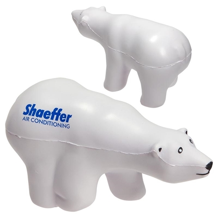 Picture of Custom Printed Polar Bear Stress Ball