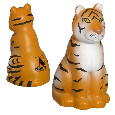 Picture of Custom Printed Sitting Tiger Stress Ball