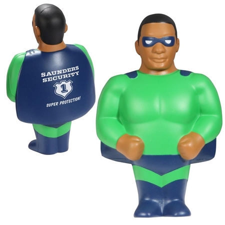 Picture of Custom Printed African American Super Hero Stress Ball