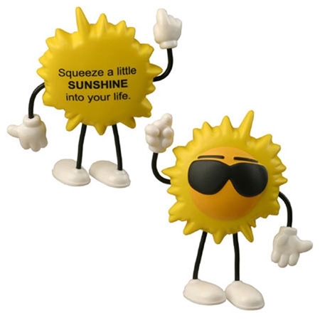 Picture of Custom Printed Cool Sun Figure Stress Ball