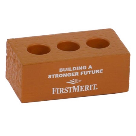 Picture of Custom Printed Brick With Holes Stress Ball