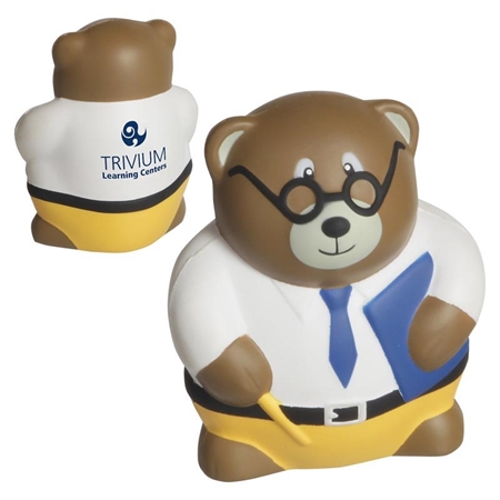 Picture of Custom Printed Teacher Bear Stress Ball