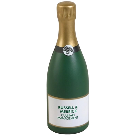 Picture of Custom Printed Champagne Bottle Stress Ball