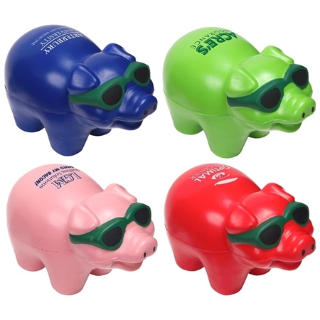 Picture of Custom Printed Cool Pig Stress Ball