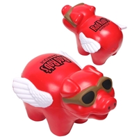 Picture of Custom Printed Flying Pig Stress Ball