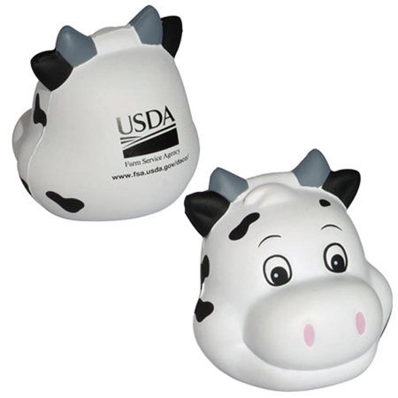 Picture of Custom Printed Milk Cow Funny Face Stress Ball