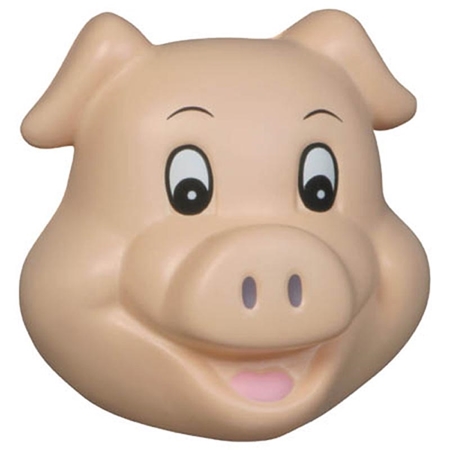 Picture of Custom Printed Pig Funny Face Stress Ball