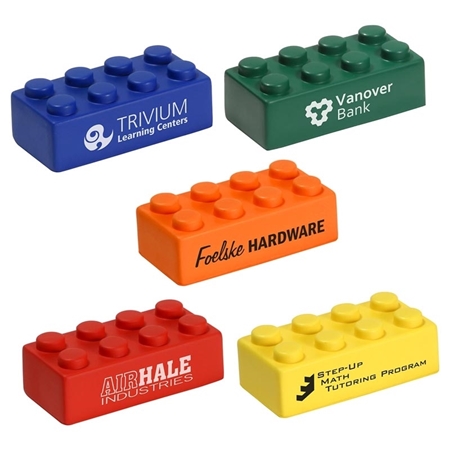 Picture of Custom Printed Building Block Individual Piece Stress Ball