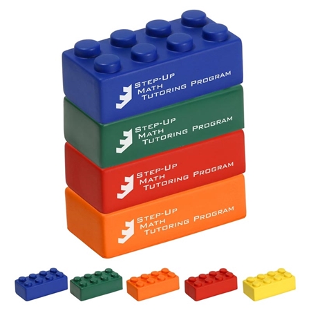 Picture of Custom Printed Building Block 4 Piece Set Stress Ball