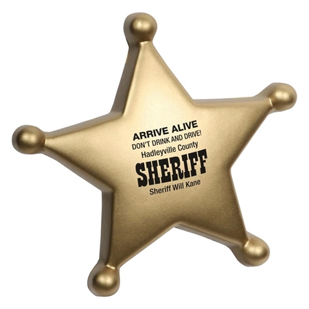 Picture of Custom Printed Sheriff's Badge Stress Ball