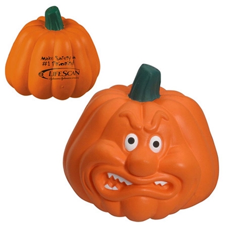 Picture of Custom Printed Pumpkin Angry Stress Ball