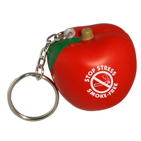 Picture of Custom Printed Apple Key Chain Stress Ball