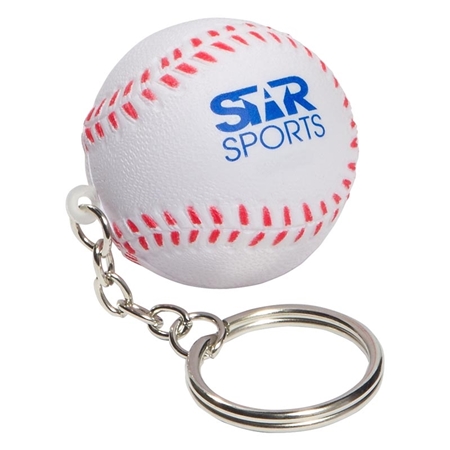 Picture of Custom Printed Baseball Key Chain Stress Ball