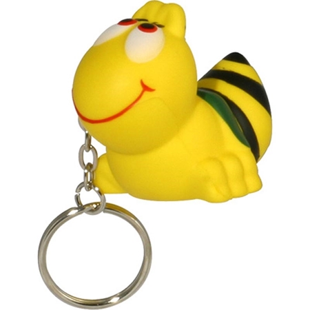 Picture of Custom Printed Bee Key Chain Stress Ball