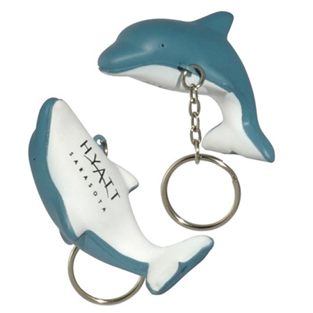 Picture of Custom Printed Dolphin Key Chain Stress Ball