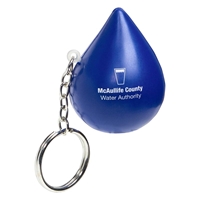 Picture of Custom Printed Droplet Key Chain Stress Ball