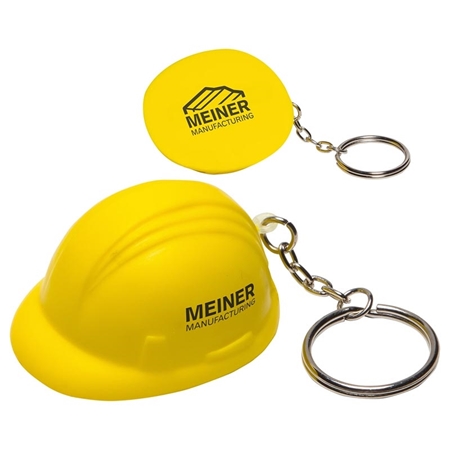 Picture of Custom Printed Hard Hat Key Chain Stress Ball