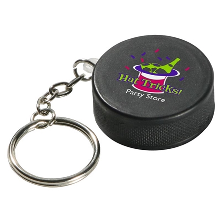 Picture of Custom Printed Hockey Puck Key Chain Stress Ball