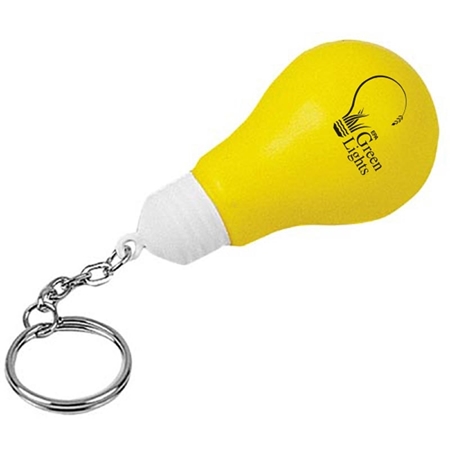 Picture of Custom Printed Lightbulb Key Chain Stress Ball