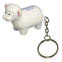 Picture of Custom Printed Sheep Key Chain Stress Ball