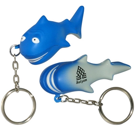 Picture of Custom Printed Shark Key Chain Stress Ball