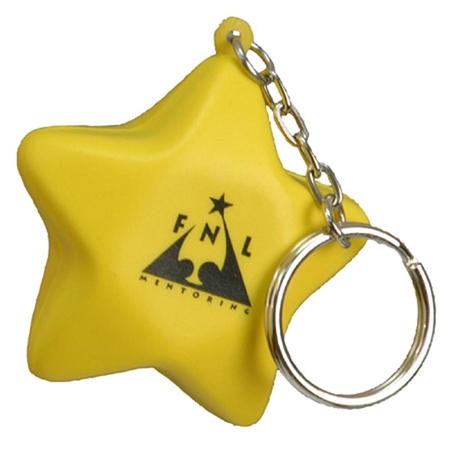 Picture of Custom Printed Star Key Chain Stress Ball