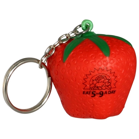 Picture of Custom Printed Strawberry Key Chain Stress Ball