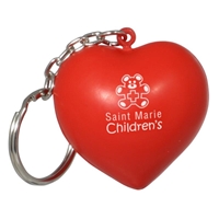 Picture of Custom Printed Valentine Heart Key Chain Stress Ball