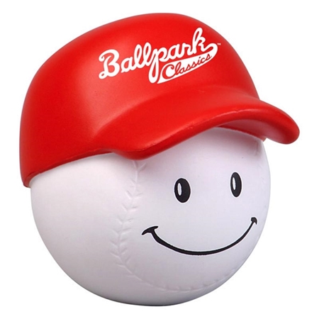 Picture of Custom Printed Baseball Mad Cap Stress Ball