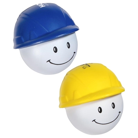 Picture of Custom Printed Hard Hat Mad Cap Stress Ball