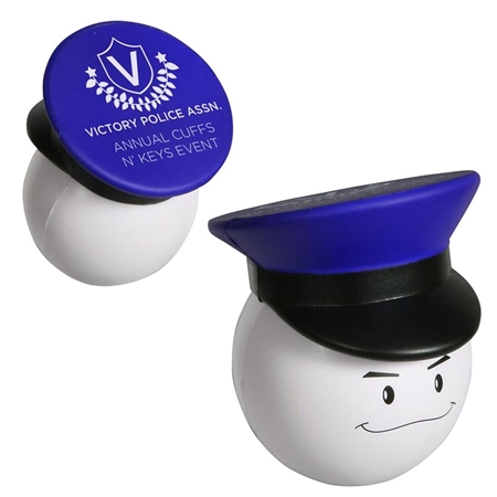 Picture of Custom Printed Policeman Mad Cap Stress Ball