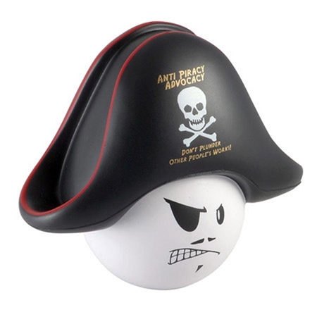 Picture of Custom Printed Pirate Mad Cap Stress Ball