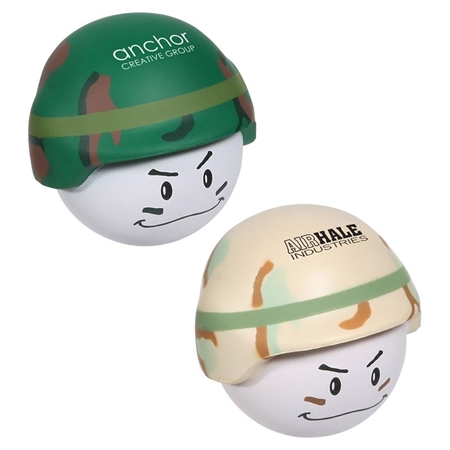 Picture of Custom Printed Soldier Mad Cap Stress Ball