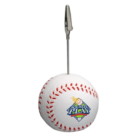 Picture of Custom Printed Baseball Memo Holder Stress Ball