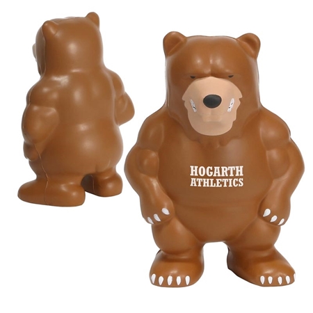 Picture of Custom Printed Bear Mascot Stress Ball