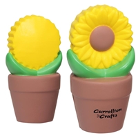 Picture of Custom Printed Sunflower In Pot Stress Ball