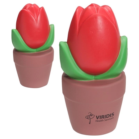 Picture of Custom Printed Tulip In Pot Stress Ball