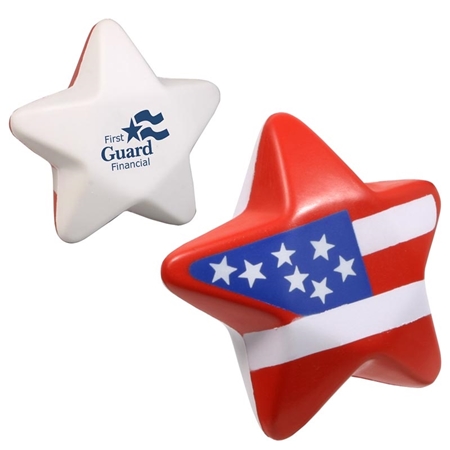 Picture of Custom Printed Patriotic Star Stress Ball