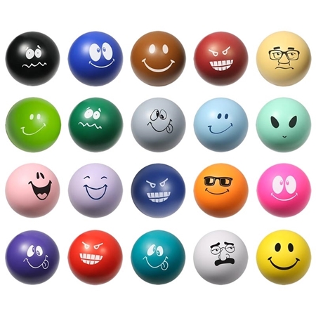 Picture of Custom Printed Emoticon Ball Stress Ball