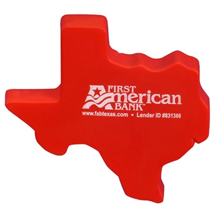 Picture of Custom Printed Texas Shape Stress Ball