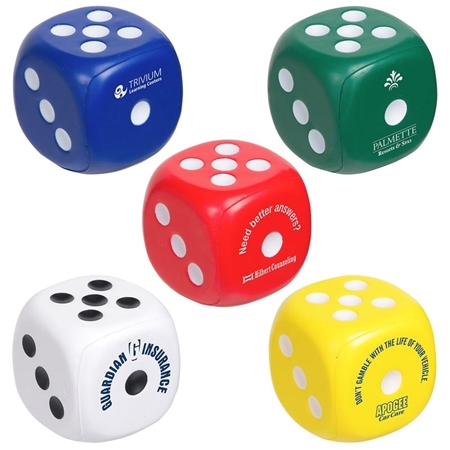 Picture of Custom Printed Dice Stress Ball