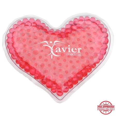 Picture of Custom Printed Heart Gel Beads Hot/Cold Pack